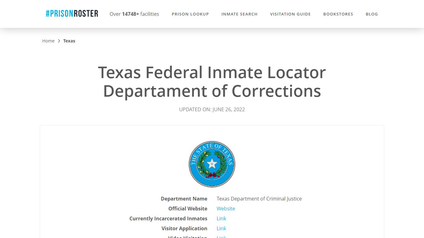 Texas Federal Inmate Search - prisonroster.com